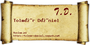 Tolmár Dániel névjegykártya